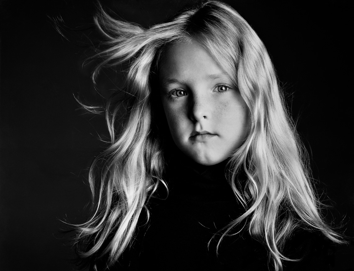 8x10 black and white portrait of Amanda Quaid photographed by Benoit Malphettes in his Pasadena Studio