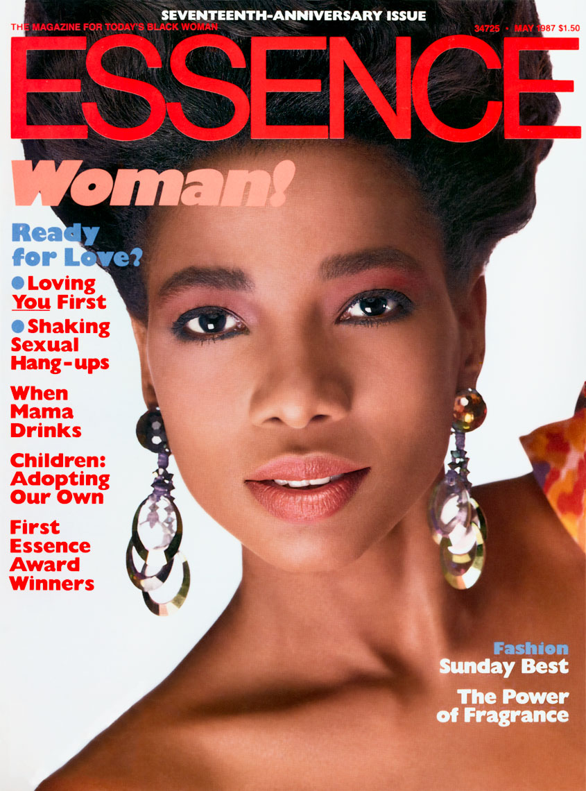 Mounia for Essence Magazine Cover 1987, photography by Benoit Malphettes 